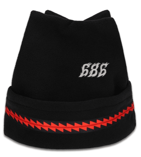686 4 Points Warm Fleece Beanie Hat with Embroidered Logo Cuff