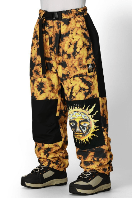 686 Men's Sublime Shell Orange Tie-Dye Ski Snowboard Pants Waterproof Vented