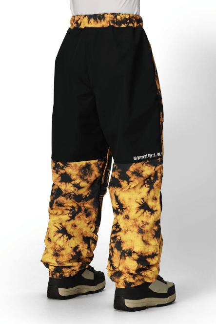 686 Men's Sublime Shell Orange Tie-Dye Ski Snowboard Pants Waterproof Vented