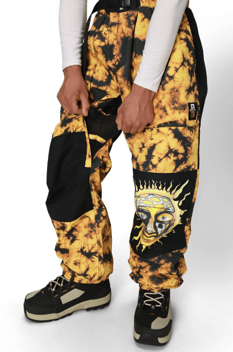 686 Men's Sublime Shell Waterproof Snowboard Pants Orange Tie Dye