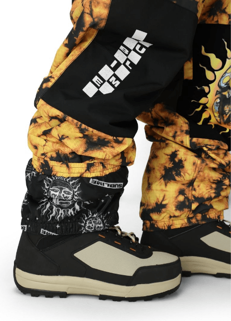 686 Men's Sublime Shell Waterproof Snowboard Pants Orange Tie Dye