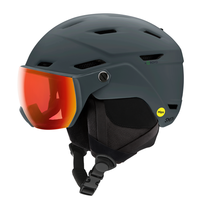 Smith Survey MIPS Ski Snowboard Helmet: Integrated Visor, ChromaPop Lens Clarity